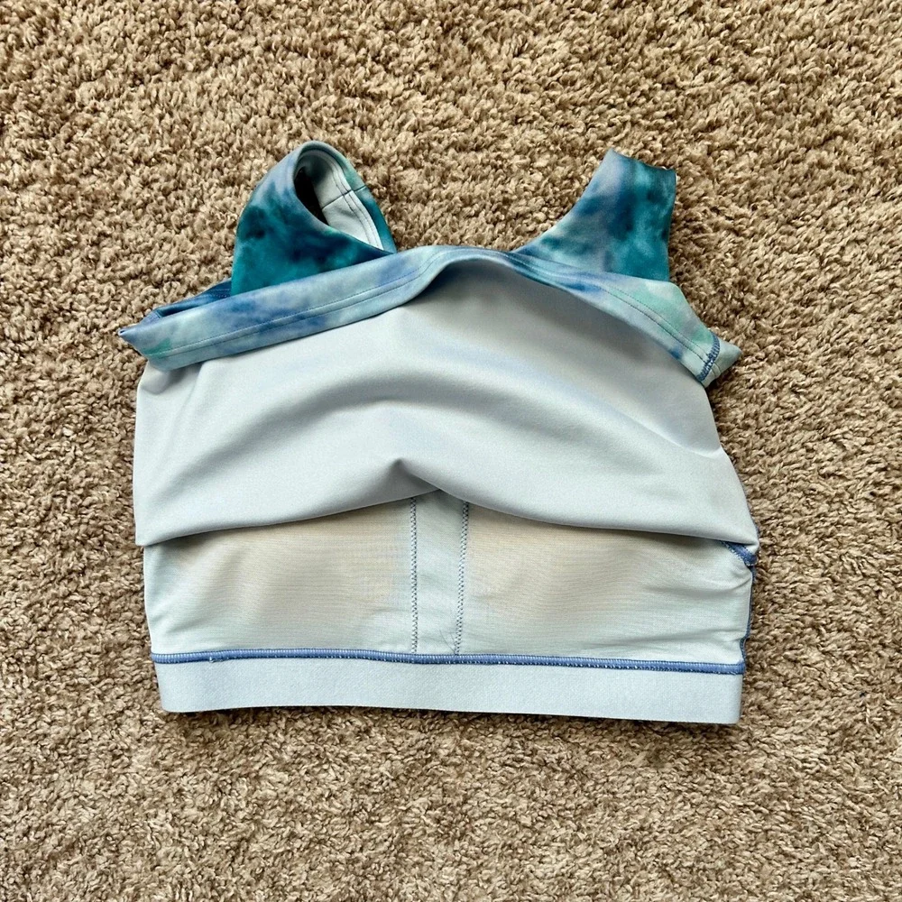 Athleta I Conscious Crop A-C Sports Bra Top I Size XS I‎ Tie Dye Racerback